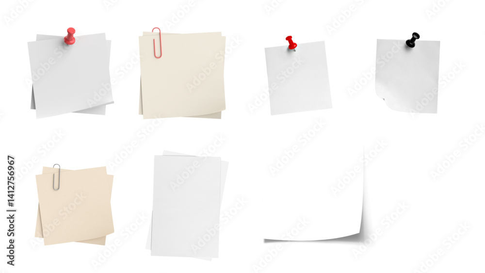 set of paper sheets