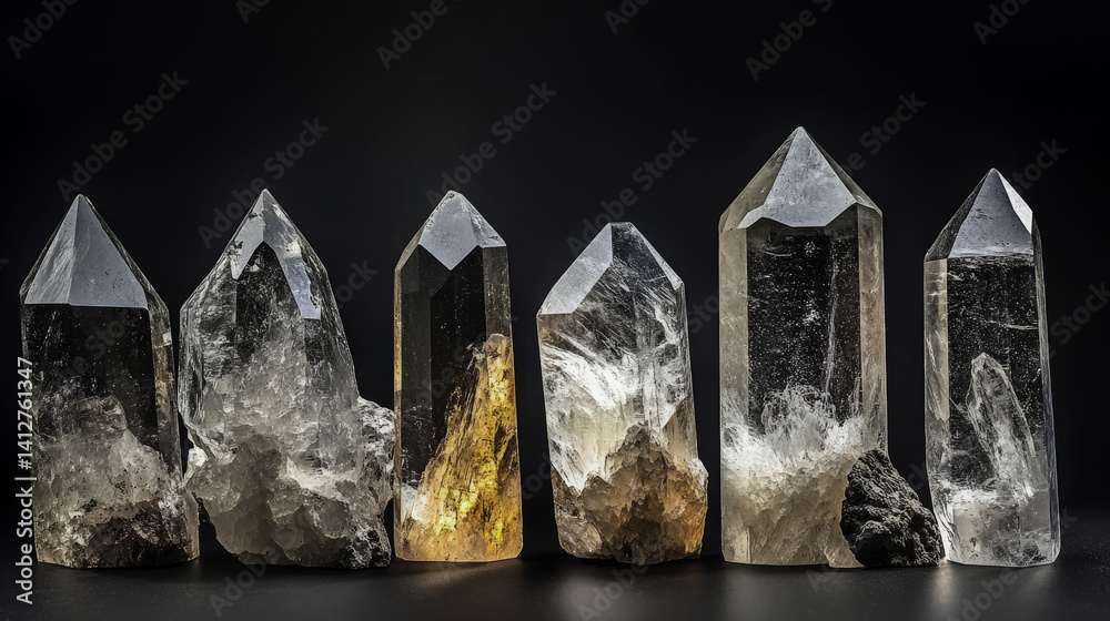 Set of magic healing chakra mineral stones for crystal healing. Natural Colourful stones for cleansing environment from negative energy. Spriritual practices background