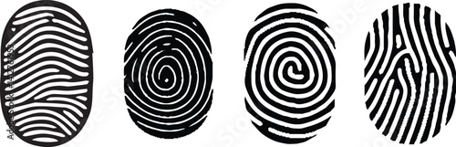 Fingerprint lock. Fingerprint vector illustration