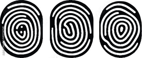 Fingerprint lock. Fingerprint vector illustration