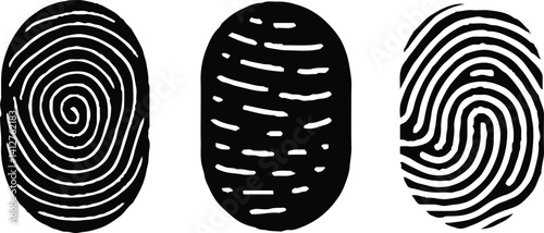 Fingerprint lock. Fingerprint vector illustration
