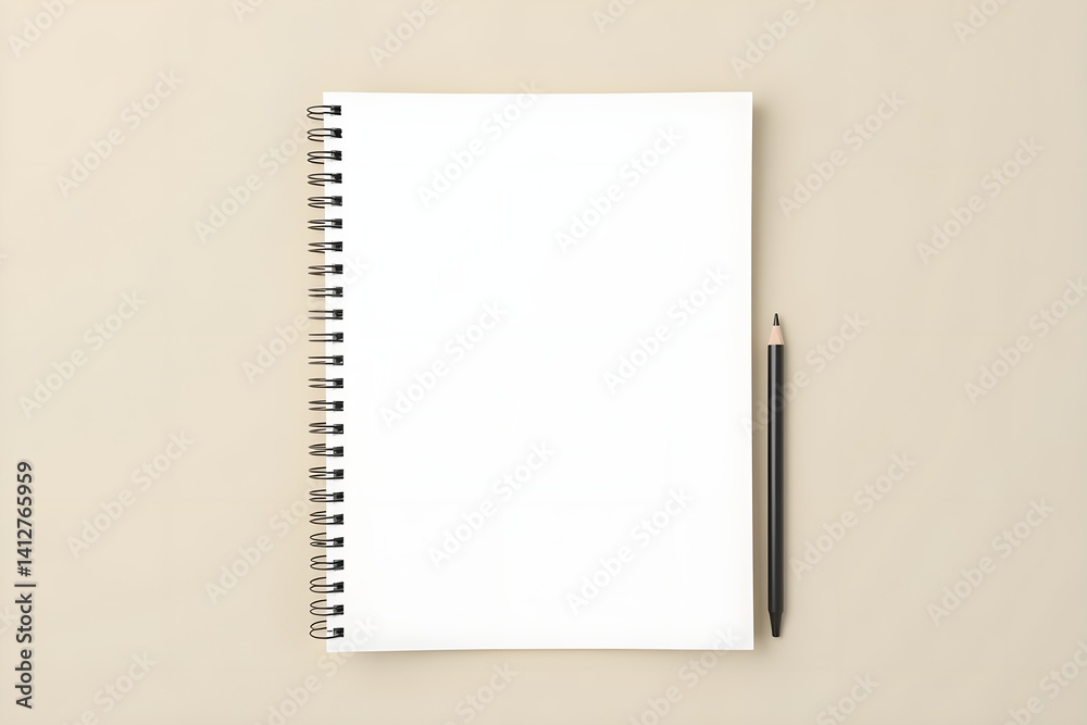 Blank Notebook Empty Mockup for Creative Artwork Display Blank Notebook Empty Mockup for Creative Artwork Display