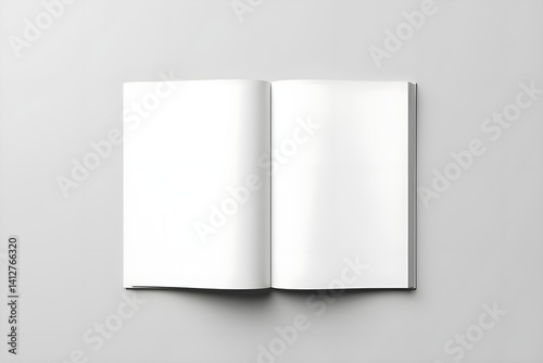 Wallpaper Mural Square book empty mockup with open empty pages Torontodigital.ca