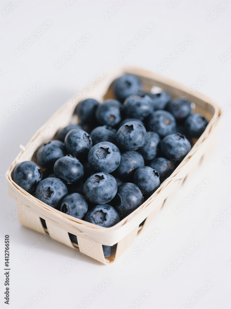 blueberries in a wooden bowl blueberries in a wooden bowl