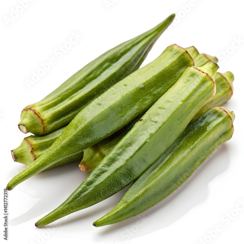 Fresh Okra Pods: Tender and Nutritious Green Vegetable