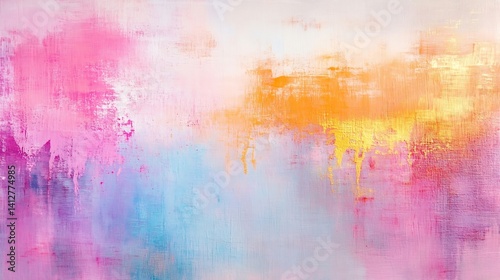 Abstract Colorful Art Featuring Pink Orange and Blue Textures : Generative AI
