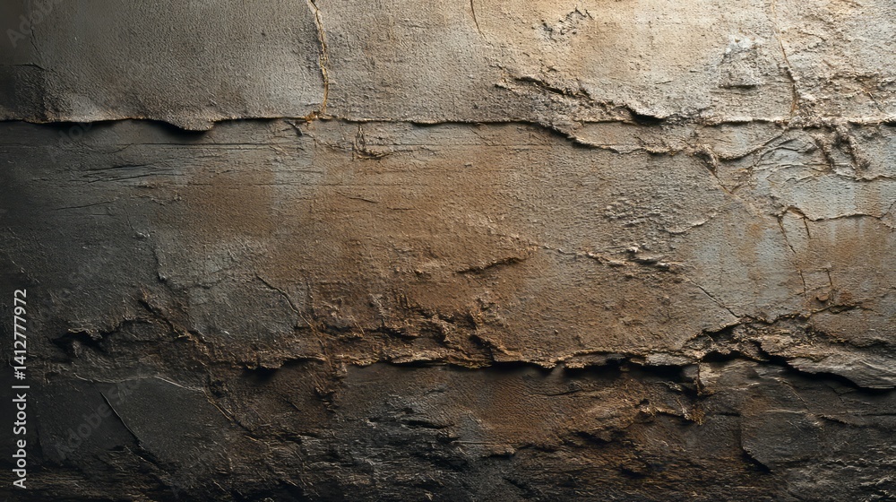 Obraz premium a weathered stone wall showing textured surface.