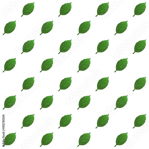 Green leaves pattern background, plaid pattern, suitable for use as wallpaper, backdrop, postcard, back
