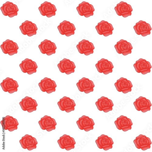Red rose pattern background, plaid pattern, suitable for use as wallpaper, backdrop, postcard, back