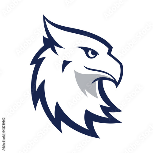 griffin head mascot logo vector art illustration