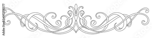 Intricate vintage lines for graphic elements, vintage card decoration.
