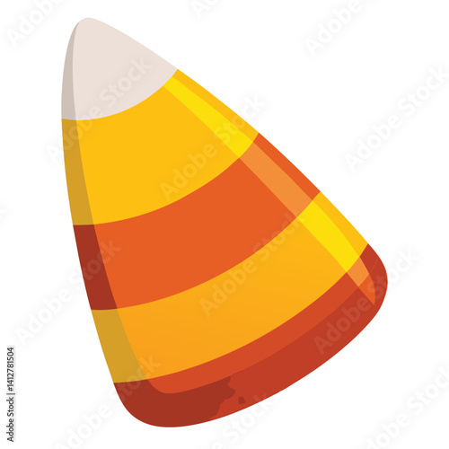 Halloween candy corn isolated on white background