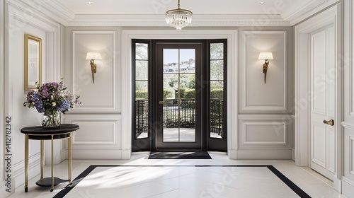 Luxurious foyer with classic design