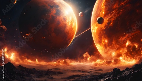 Cosmic Wonders: A Dazzling Planetary Landscape