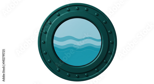 Isolated Porthole with Water View
