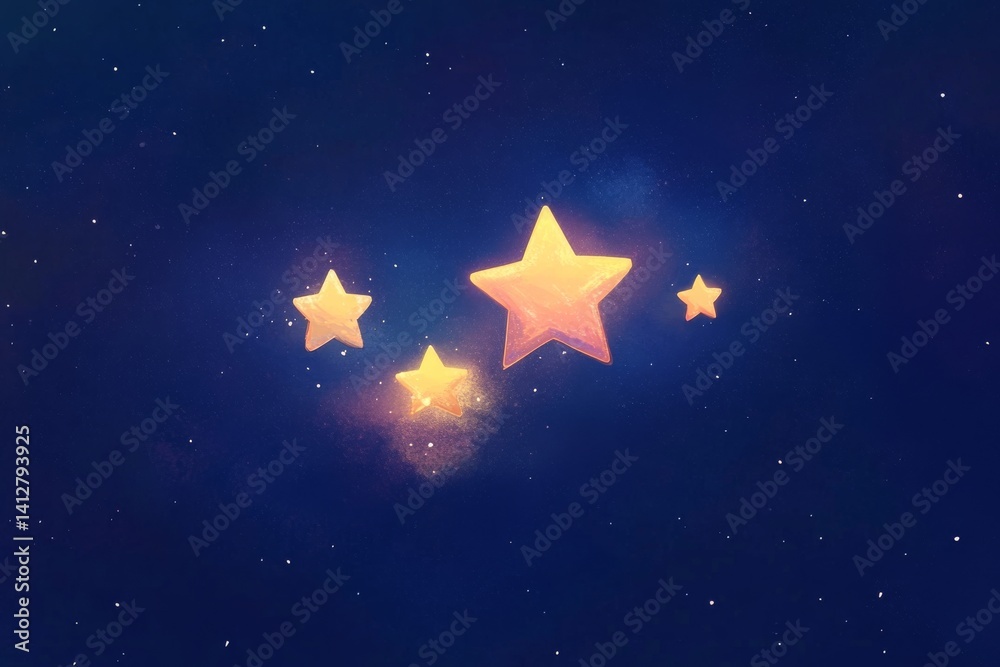 Flat star rating system design on gradient background Flat star rating system design on gradient background