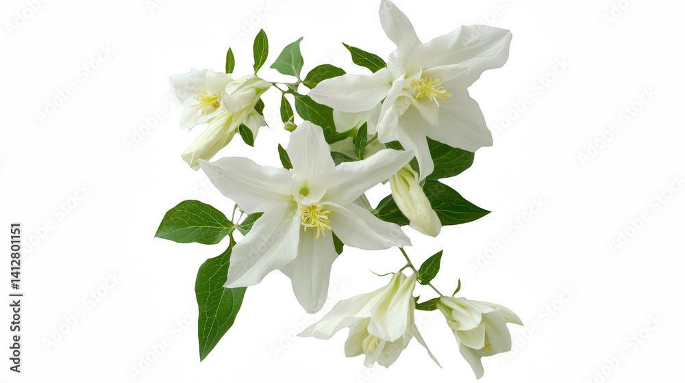 Fototapeta premium a bunch of white flowers on a transparent background, PNG image, PNG file, Generative art.