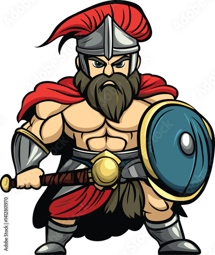 cartoon illustration of a pirate with sword