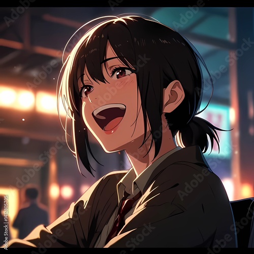 portrait of a young woman with a smile 