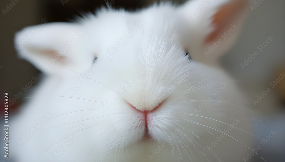 close up of a white rabbit's face close up of a white rabbit's face