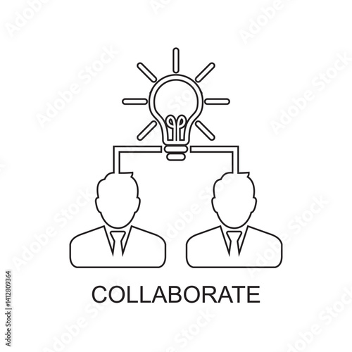 collaborate icon , partnership icon vector