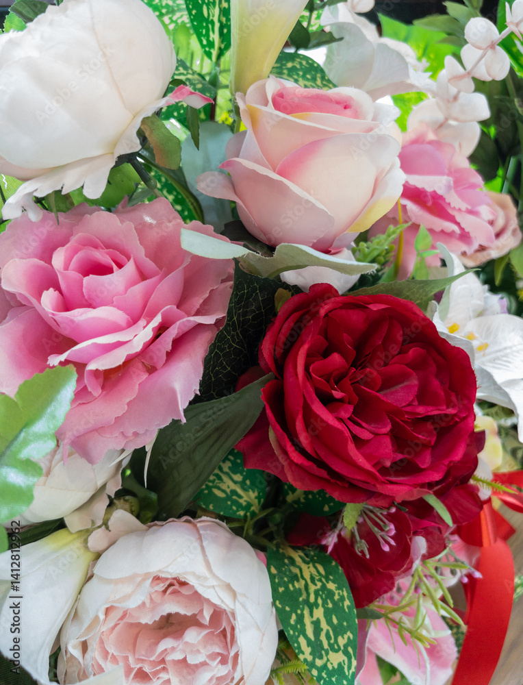Artificial Rose Bouquet for Decorative Purposes.