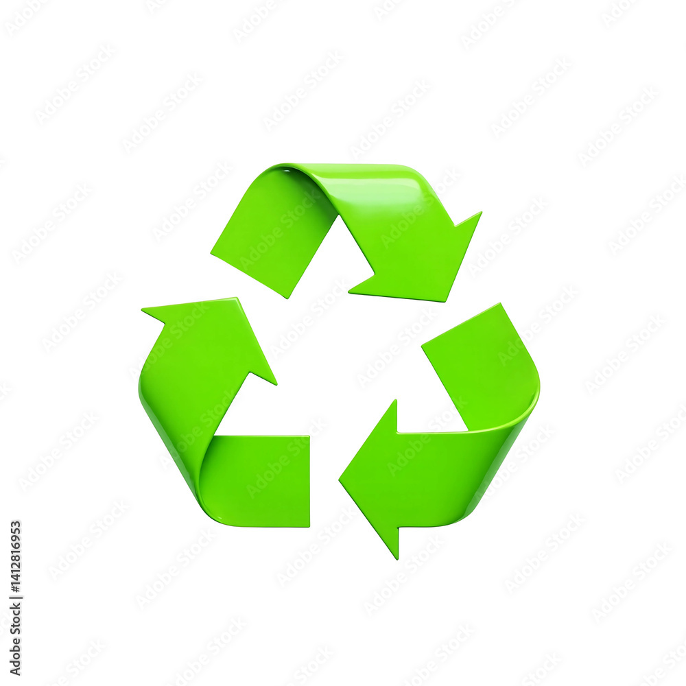 recycling symbol on white background recycling symbol on white background