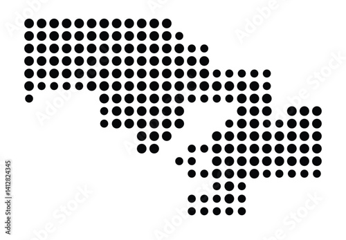 Symbol Map of Westminster (United States) showing the city with a pattern of just a few black dots
