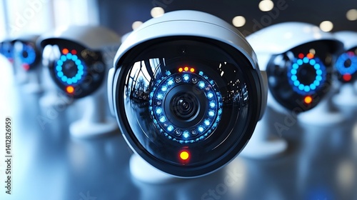 Security Cameras Surveillance System CCTV Technology.