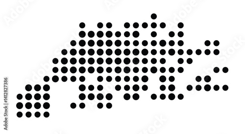 Symbol Map of Largo (United States) showing the city with a pattern of just a few black dots