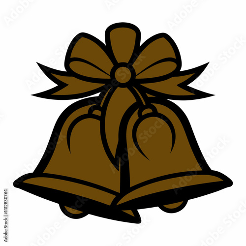 christmas bells with ribbon
