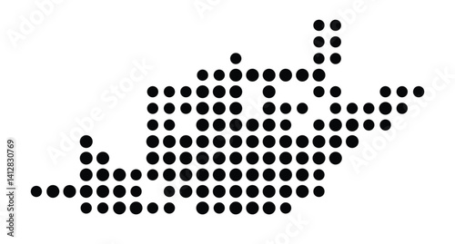 Symbol Map of Normal (United States) showing the city with a pattern of just a few black dots