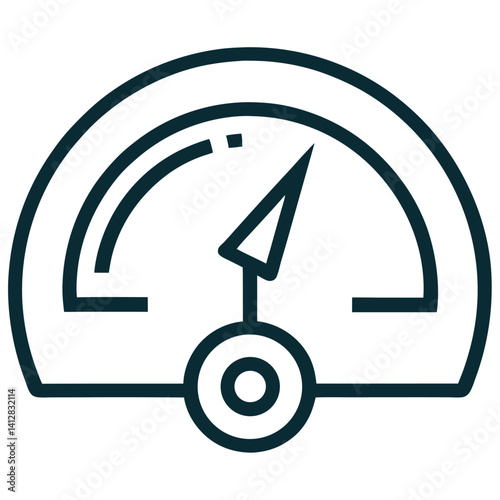 energy management line icon energy gauge silhouette