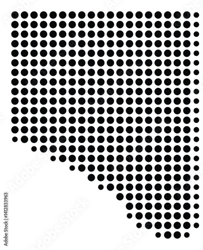 Symbol Map of Baltimore (United States) showing the city with a pattern of just a few black dots