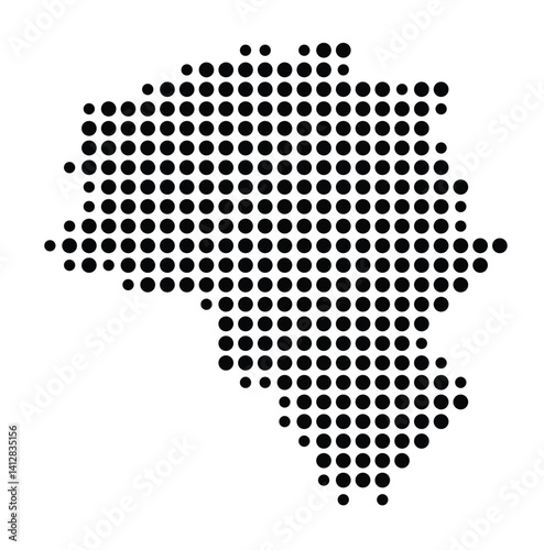 Symbol Map of Newton (United States) showing the city with a pattern of just a few black dots