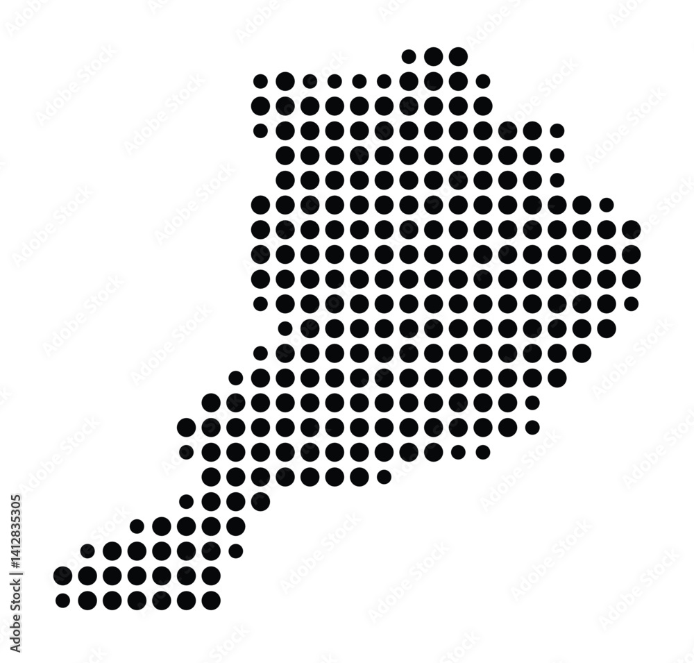 Symbol Map of Quincy (United States) showing the city with a pattern of just a few black dots Symbol Map of Quincy (United States) showing the city with a pattern of just a few black dots