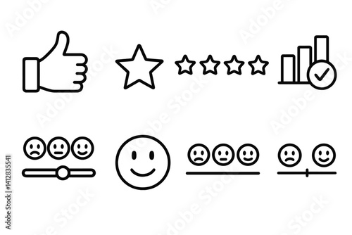 outline vector icons of fire danger ratings: low risk icon, moderate flame, high fire bar, very high symbol, extreme risk gauge, dial chart, flame scale, warning label. set of line style icons in a