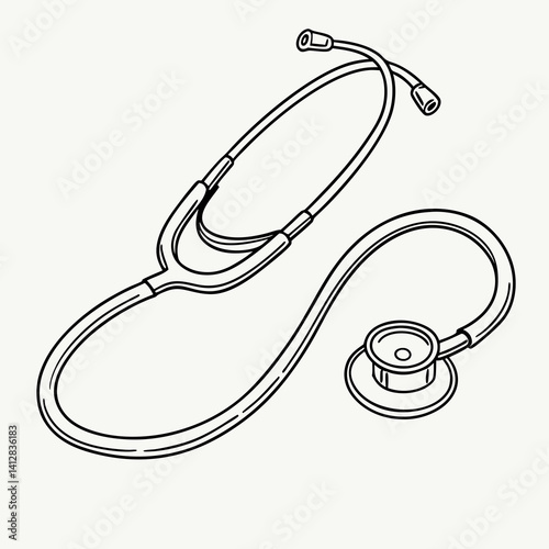 stethoscope handdrawn illustration