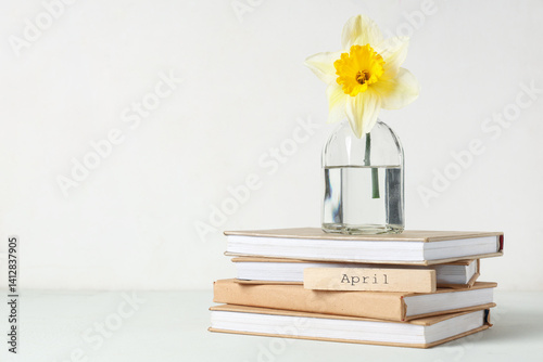 Stack of books, beautiful n...