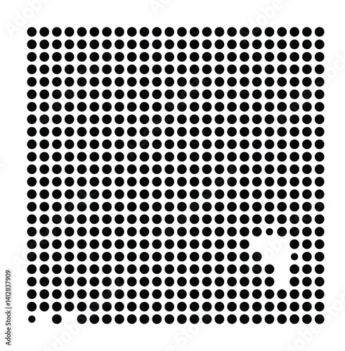 Symbol Map of Plymouth (United States) showing the city with a pattern of just a few black dots