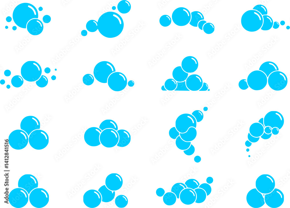 soap bubbles solid icon. set of soapy air bubbles floating, water bubbles in different arrangements silhouette symbol. isolated vector illustration soap bubbles solid icon. set of soapy air bubbles floating, water bubbles in different arrangements silhouette symbol. isolated vector illustration