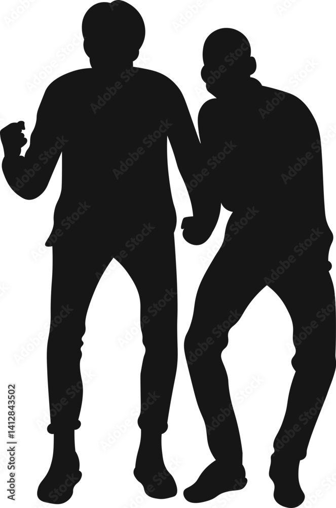 Male Friendship Silhouette Male Friendship Silhouette