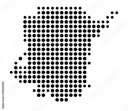 Symbol Map of Orem (United States) showing the city with a pattern of just a few black dots