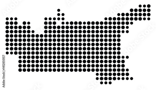 Symbol Map of Salt Lake City (United States) showing the city with a pattern of just a few black dots
