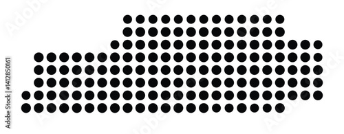 Symbol Map of South Jordan (United States) showing the city with a pattern of just a few black dots