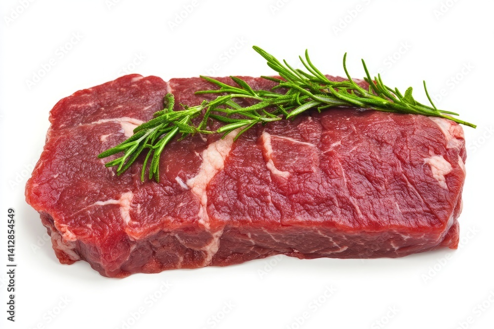 Top view of fresh beef steak isolated on white background color, photorealistic accuracy, good composition, high resolution Top view of fresh beef steak isolated on white background color, photorealistic accuracy, good composition, high resolution