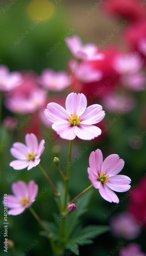 Close-up of delicate gypsophila flowers blooming in a garden, garden, nature Close-up of delicate gypsophila flowers blooming in a garden, garden, nature
