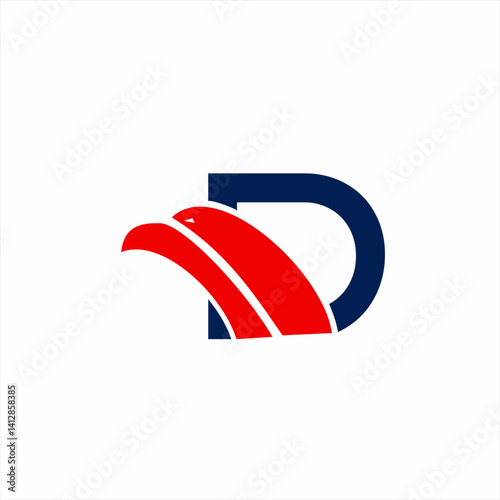 Bird logo design with letter D.