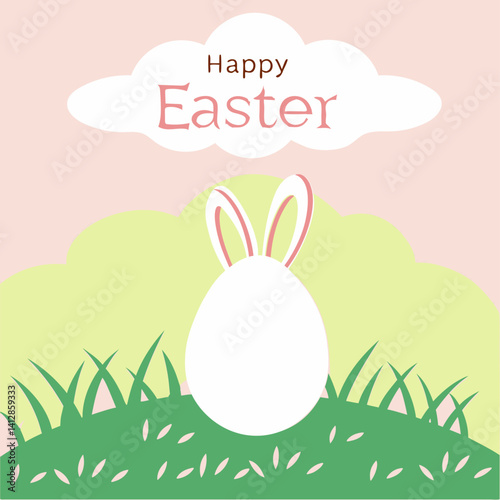  Happy Easter day sale promotion vector element design  for  banner, poster or flyer , ad, promotion,  web-banner, article  and seasonal projects