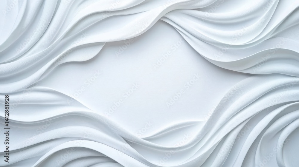 Obraz premium Classic rectangular silver invitation card with soft texture and minimal design, centered space for message